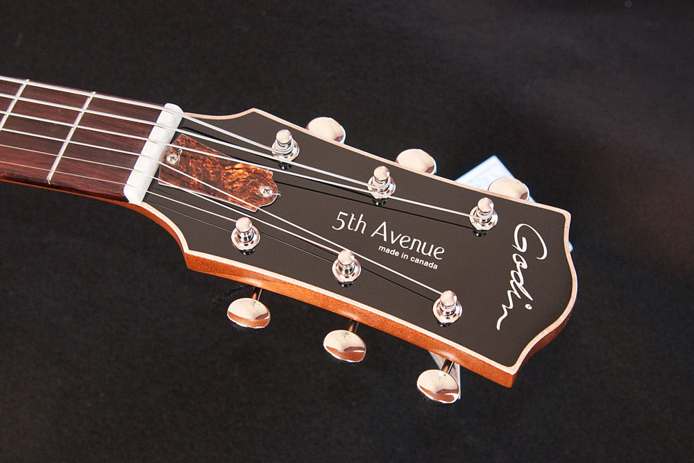 Godin 5th Avenue Kingpin P90 - Black - Hollow bodytock elektrische gitaar - Variation 3