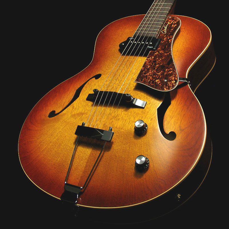 Godin 5th Avenue Kingpin P90 - Cognac Burst - Hollow bodytock elektrische gitaar - Variation 2
