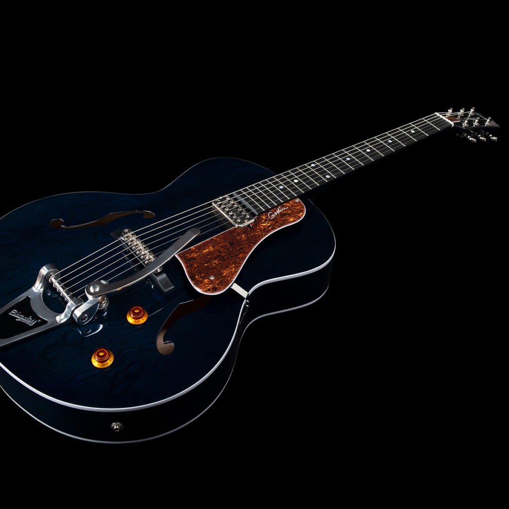 Godin 5th Avenue Night Club H Tv Jones Trem Bigsby Ric - Indigo Blue - Semi hollow elektriche gitaar - Variation 2