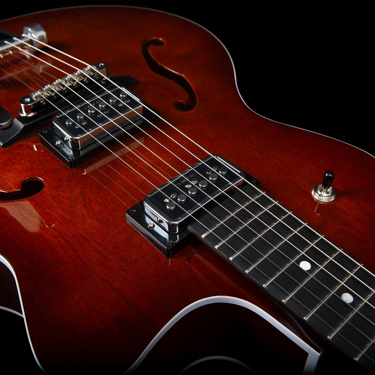 Godin 5th Avenue Uptown T-armond Bigsby Hh Cw - Havana Burst - Hollow bodytock elektrische gitaar - Variation 4