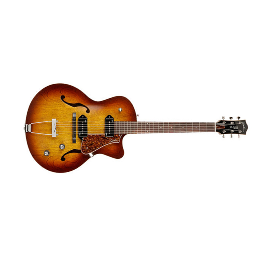 Godin 5th Avenue Kingpin 2p90 Cw - Cognac Burst - Hollow bodytock elektrische gitaar - Main picture