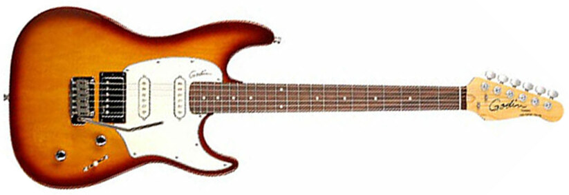 Godin Double Cutaway Session Hss Rw - Lightburst Hg - Elektrische gitaar in Str-vorm - Main picture
