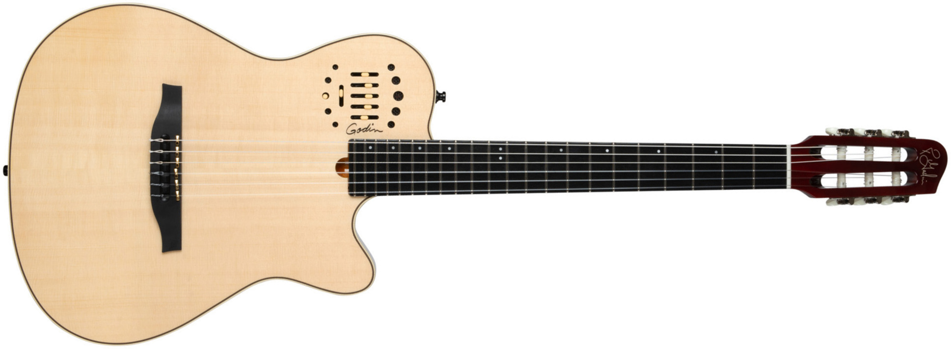 Godin Multiac Nylon Deluxe Cw Cedre Acajou +housse - Naturel - Westerngitaar & electro - Main picture