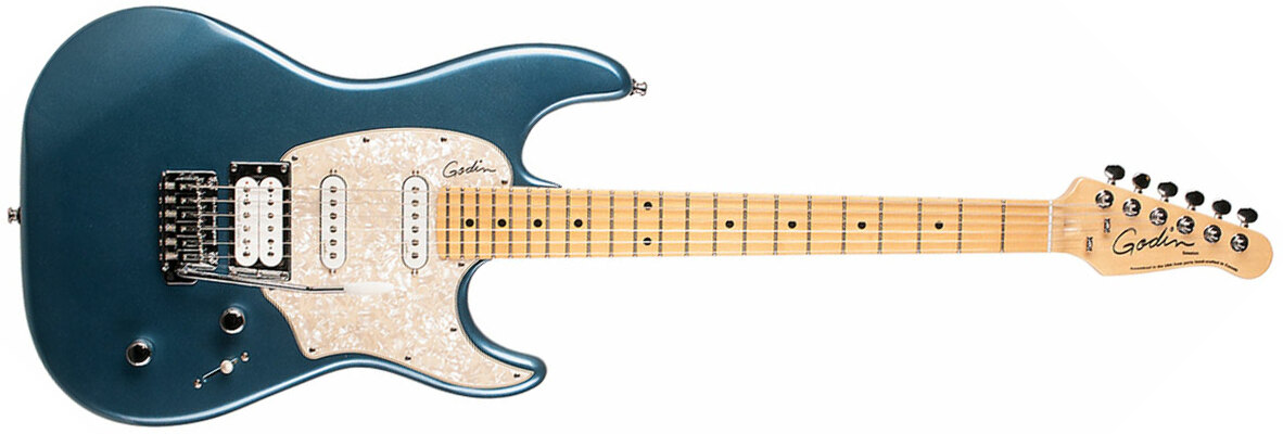 Godin Session Ltd Hss Seymour Duncan Trem Mn - Desert Blue Hg - Elektrische gitaar in Str-vorm - Main picture