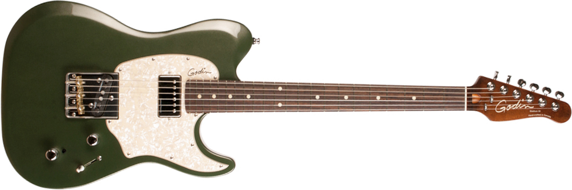 Godin Stadium '59 Ltd Sh Trem Rw - Desert Green - Televorm elektrische gitaar - Main picture