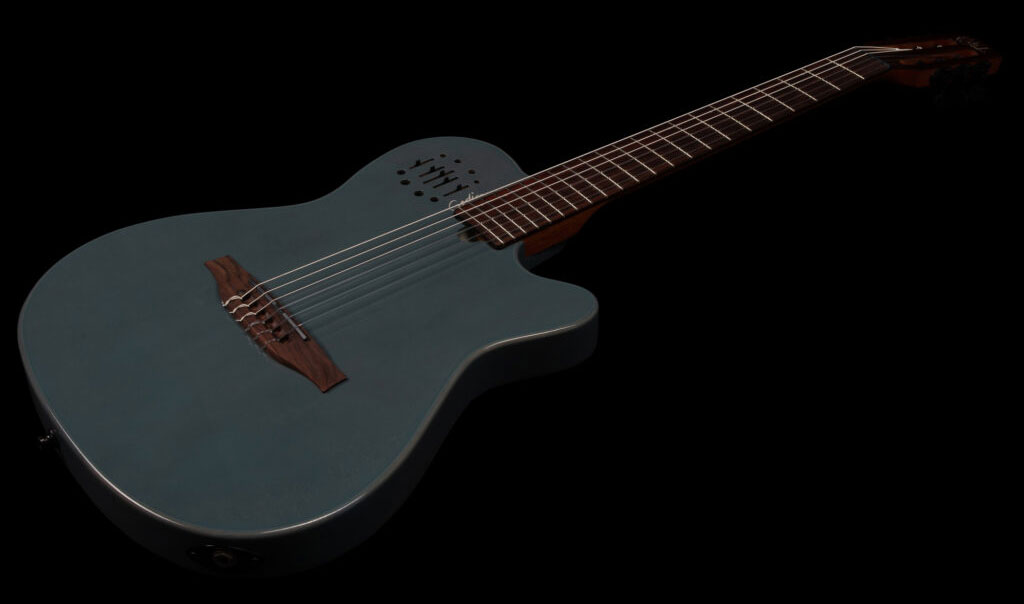 Godin Multiac Nylon Mundial Cw Cedre Acajou Rw - Arctik Blue - Westerngitaar & electro - Variation 2