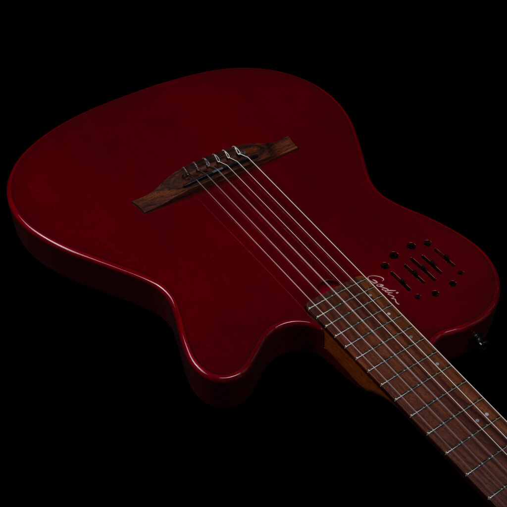 Godin Multiac Nylon Mundial Cw Cedre Acajou Rw - Aztec Red - Westerngitaar & electro - Variation 3