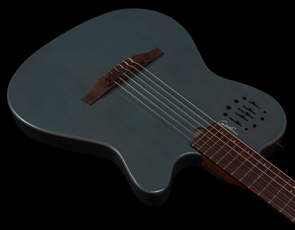 Godin Multiac Nylon Mundial Cw Cedre Acajou Rw - Arctik Blue - Westerngitaar & electro - Variation 3