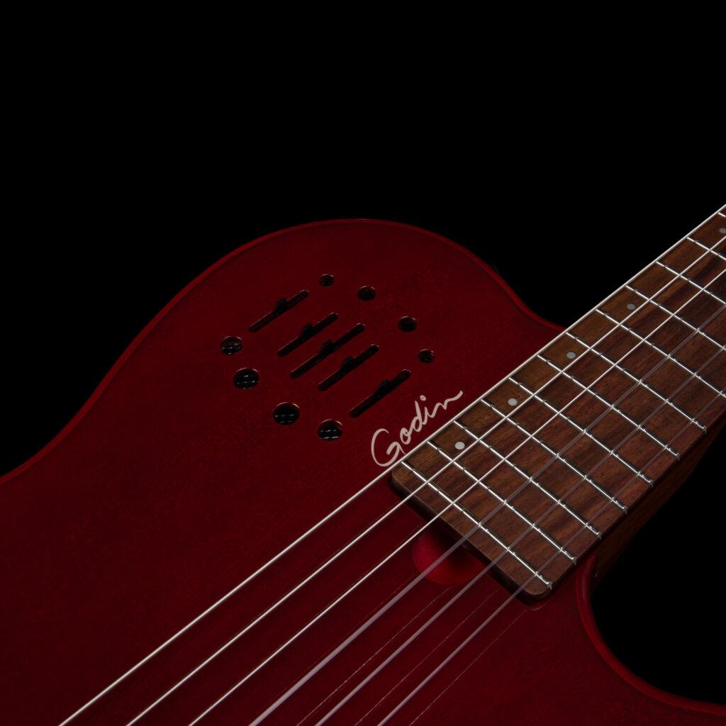 Godin Multiac Nylon Mundial Cw Cedre Acajou Rw - Aztec Red - Westerngitaar & electro - Variation 4