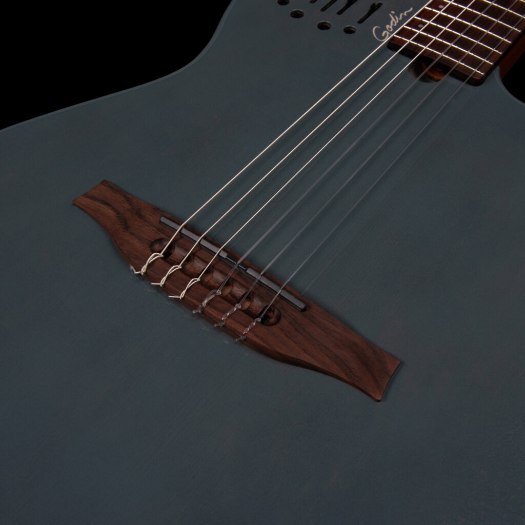 Godin Multiac Nylon Mundial Cw Cedre Acajou Rw - Arctik Blue - Westerngitaar & electro - Variation 5