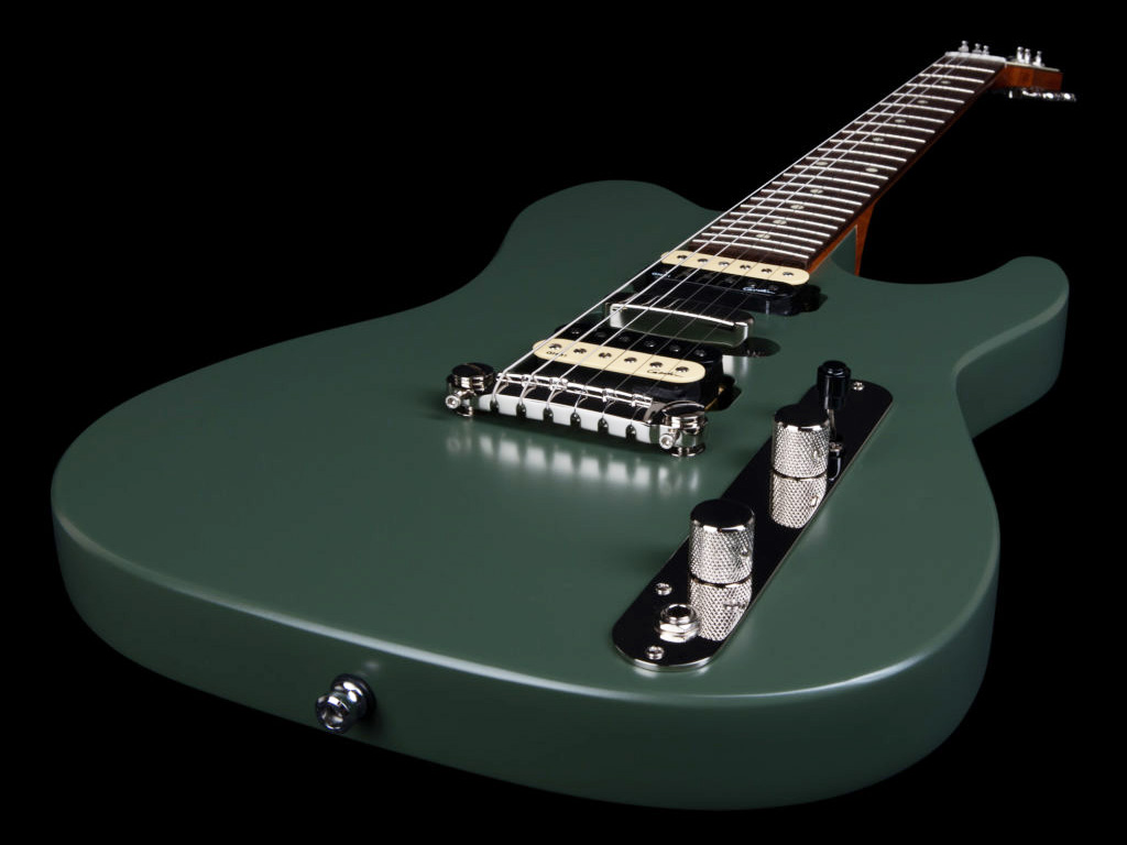 Godin Radium Hsh Ht Rw - Matte Green - Televorm elektrische gitaar - Variation 2