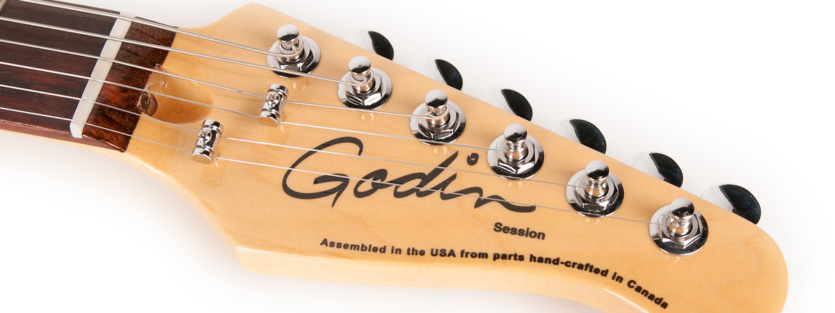 Godin Session Ltd Hss Seymour Duncan Trem Mn - Desert Blue Hg - Elektrische gitaar in Str-vorm - Variation 4