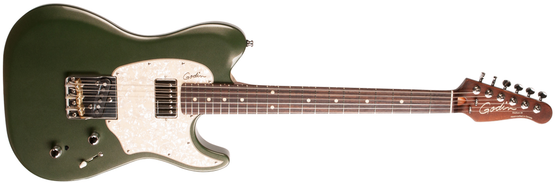 Godin Stadium '59 Ltd Sh Trem Rw - Desert Green - Televorm elektrische gitaar - Variation 1