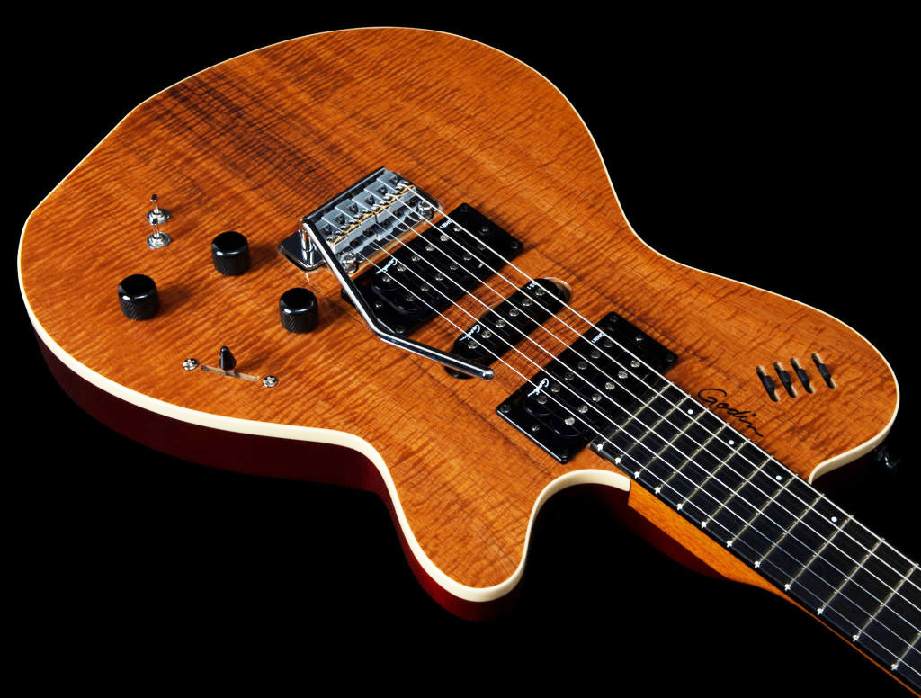 Godin Xtsa Koa Extreme Hsh Piezo Midi Trem Ric - Natural Hg - MIDI / Digital elektrische gitaar - Variation 2