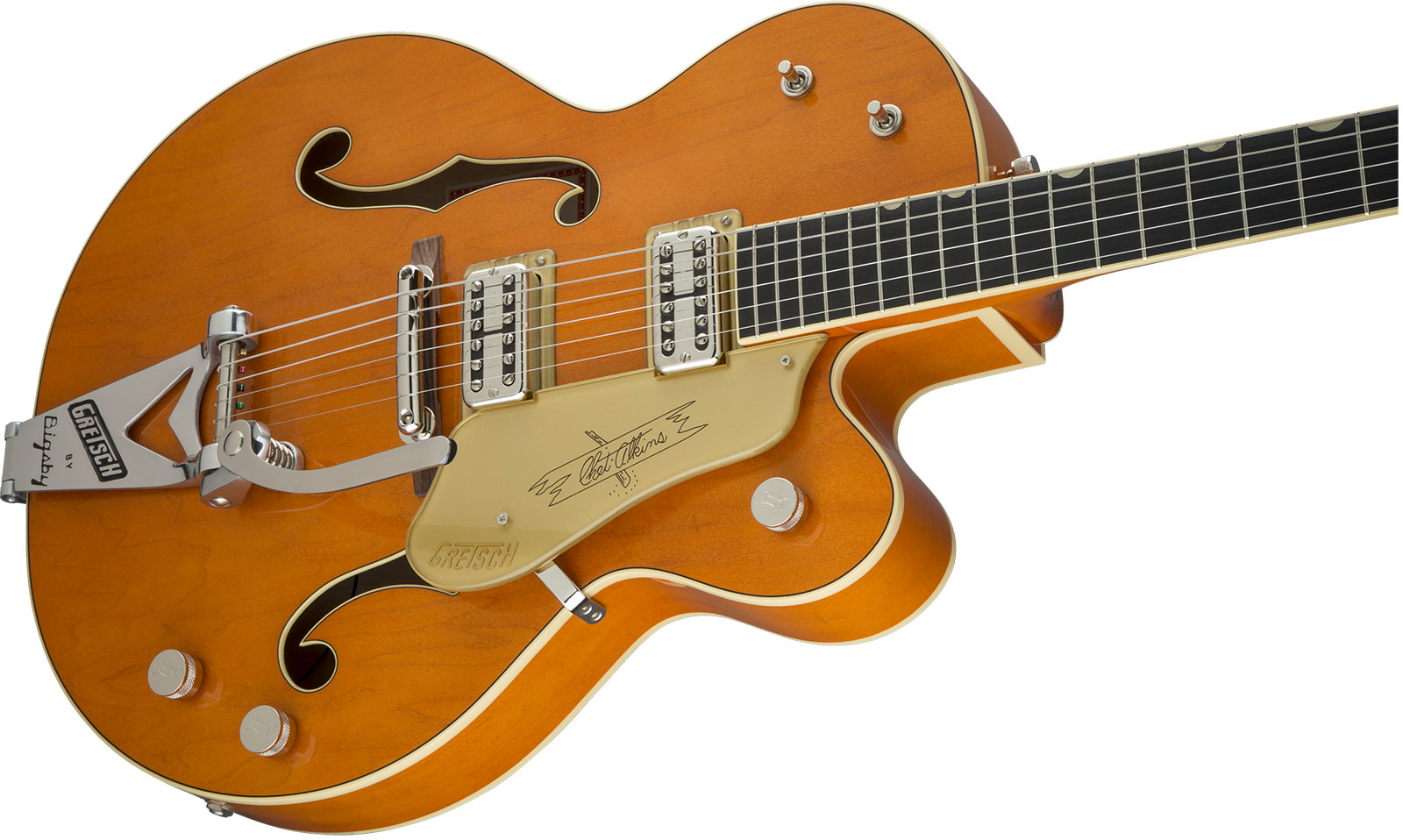 Gretsch Chet Atkins G6120t-59 Vintage Select 1959 Bigsby Pro Jap 2h Tv Jones Trem Eb - Vintage Orange Stain - Hollow bodytock elektrische gitaar - Var