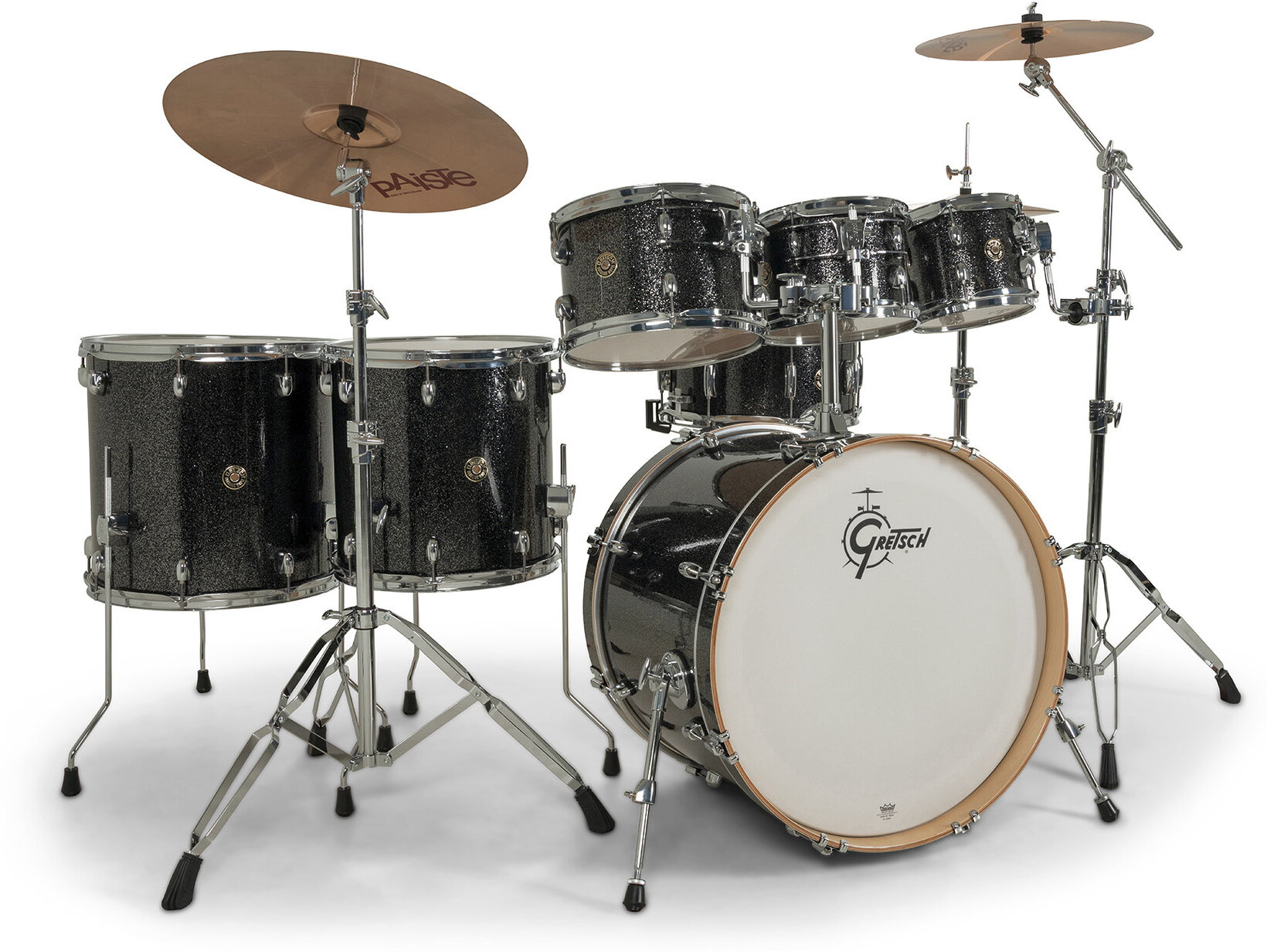 Gretsch Catalina Erable 7 Futs - 6 FÛts Et + - Black Stardust - Standaard drumstel - Main picture