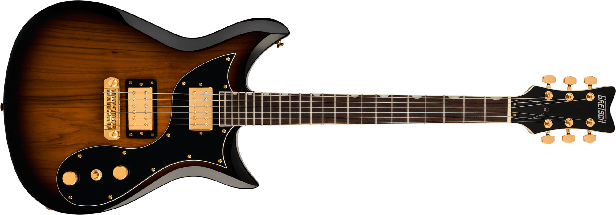 Gretsch Cvt Black Limba Electromatic Ltd Chi 2h Ht Rw - Sunburst - Double cut gitaar - Main picture
