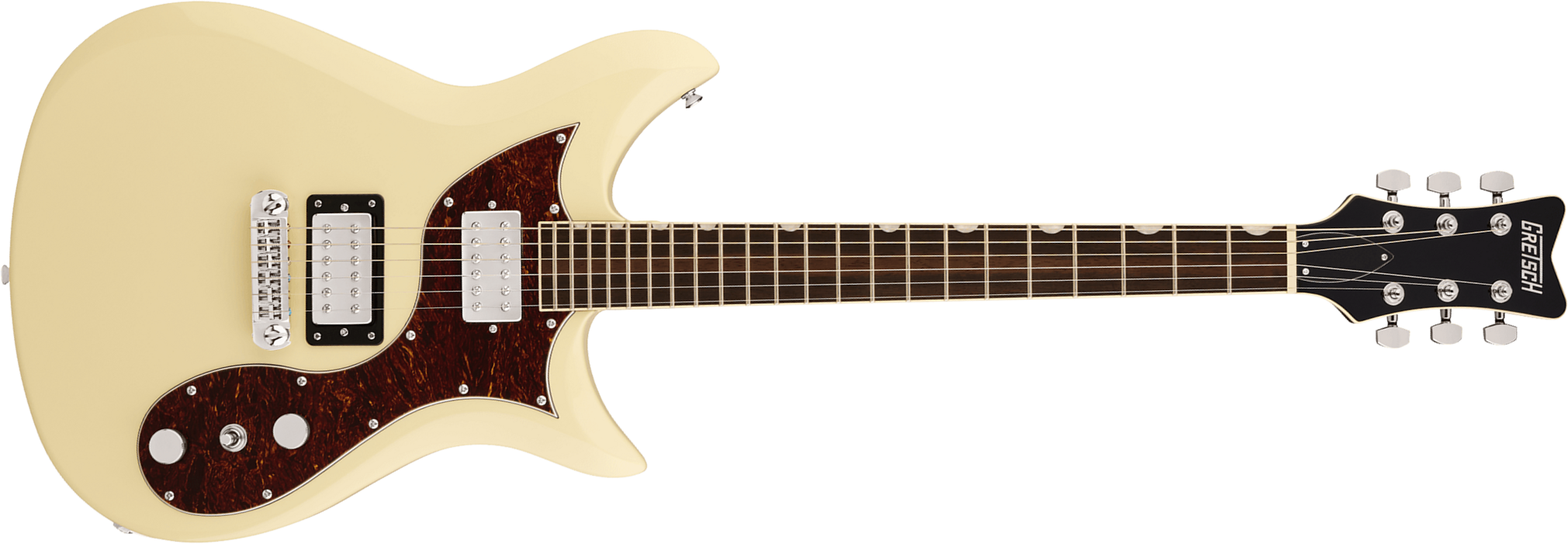 Gretsch Cvt Dc Wraparound Electromatic 2h Ht Lau - Vintage White - Double cut gitaar - Main picture