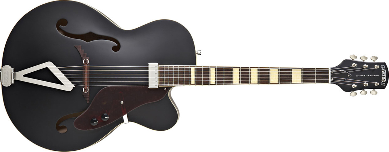 Gretsch G100bkce Synchromatic Cutaway - Black Matte - Hollow bodytock elektrische gitaar - Main picture