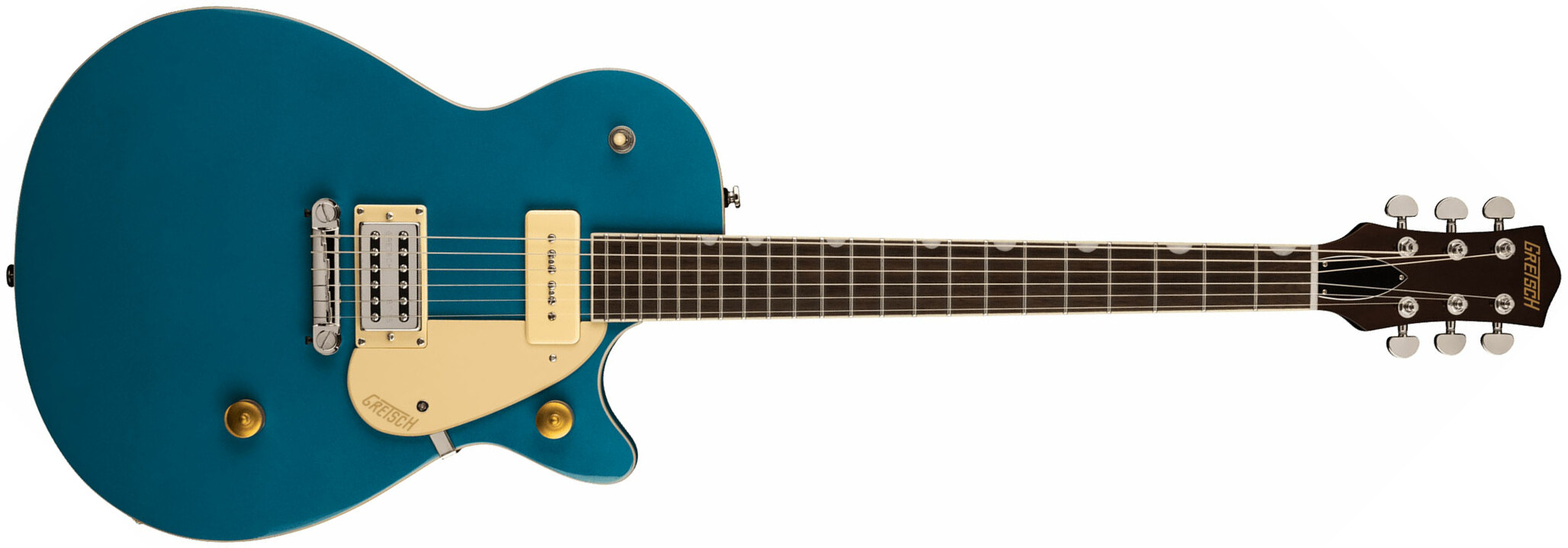 Gretsch G2215-p90 Streamliner Junior Jet Club Hs Ht Lau - Ocean Turquoise - Enkel gesneden elektrische gitaar - Main picture