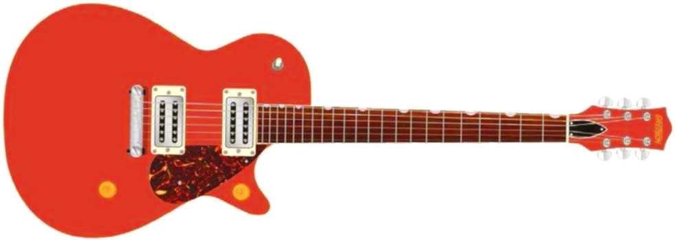 Gretsch G2217 Streamliner Junior Jet Club Ltd Hh Ht Lau - Fiesta Red - Enkel gesneden elektrische gitaar - Main picture