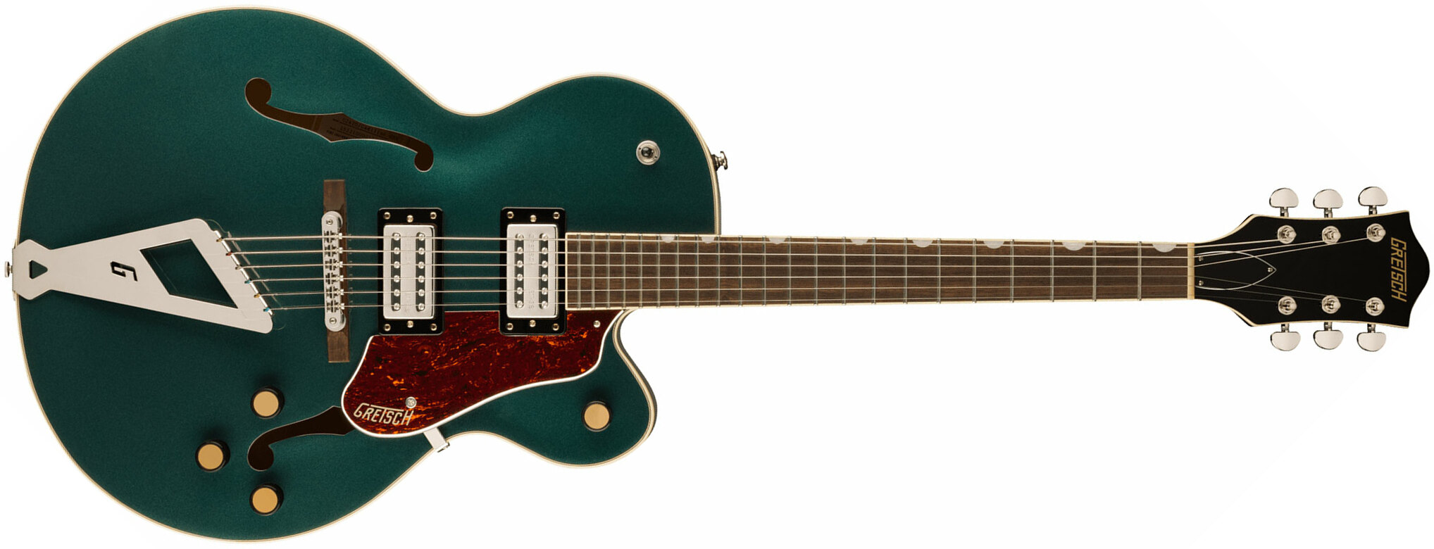 Gretsch G2420 Streamliner Hollow Body With Chromatic Ii 2h Ht Lau - Cadillac Green - Hollow bodytock elektrische gitaar - Main picture