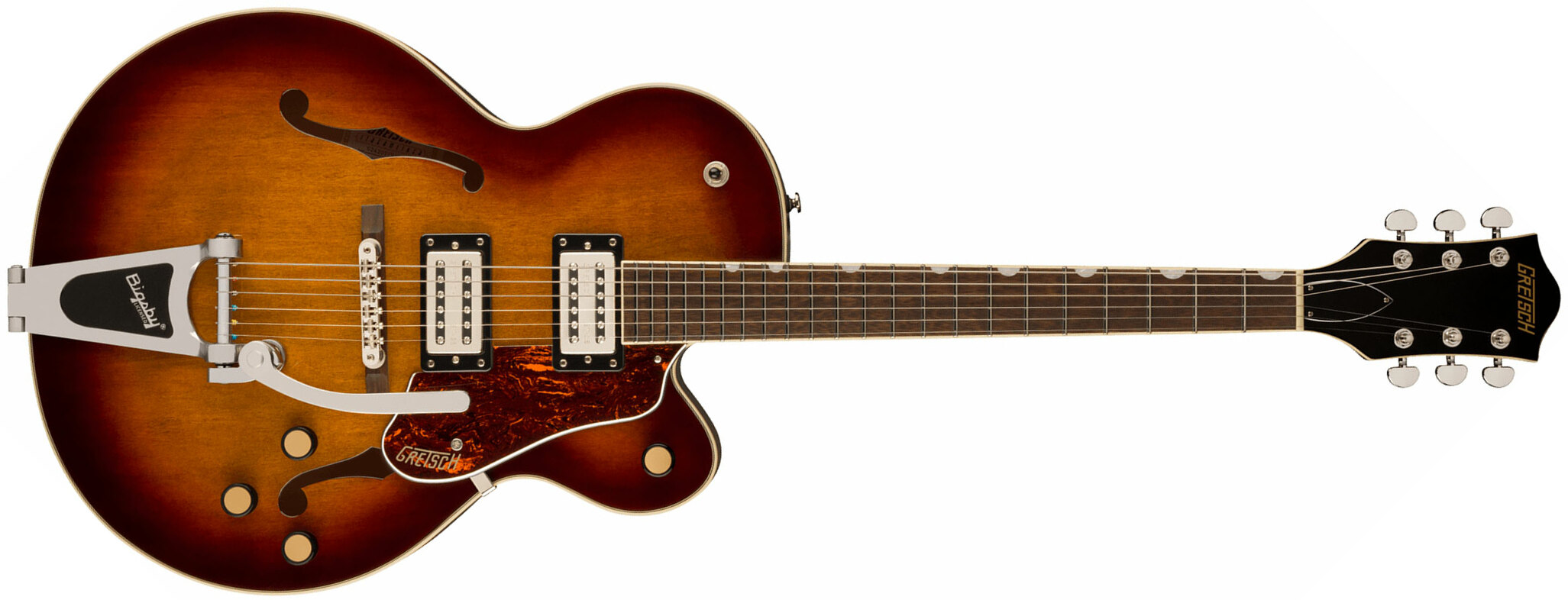 Gretsch G2420t Streamliner Hollow Body Bigsby 2h Trem Lau - Havana Burst - Hollow bodytock elektrische gitaar - Main picture