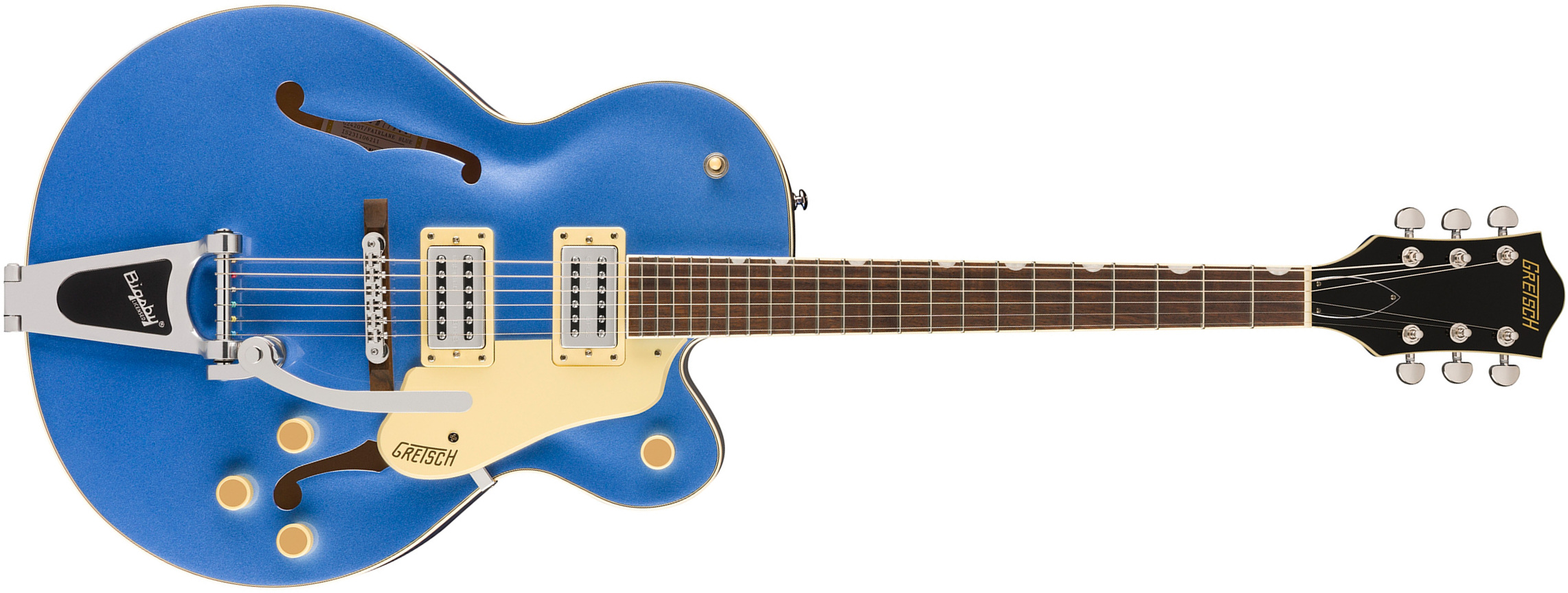 Gretsch G2420t Streamliner Hollow Body Bigsby 2h Trem Lau - Fairlane Blue - Hollow bodytock elektrische gitaar - Main picture