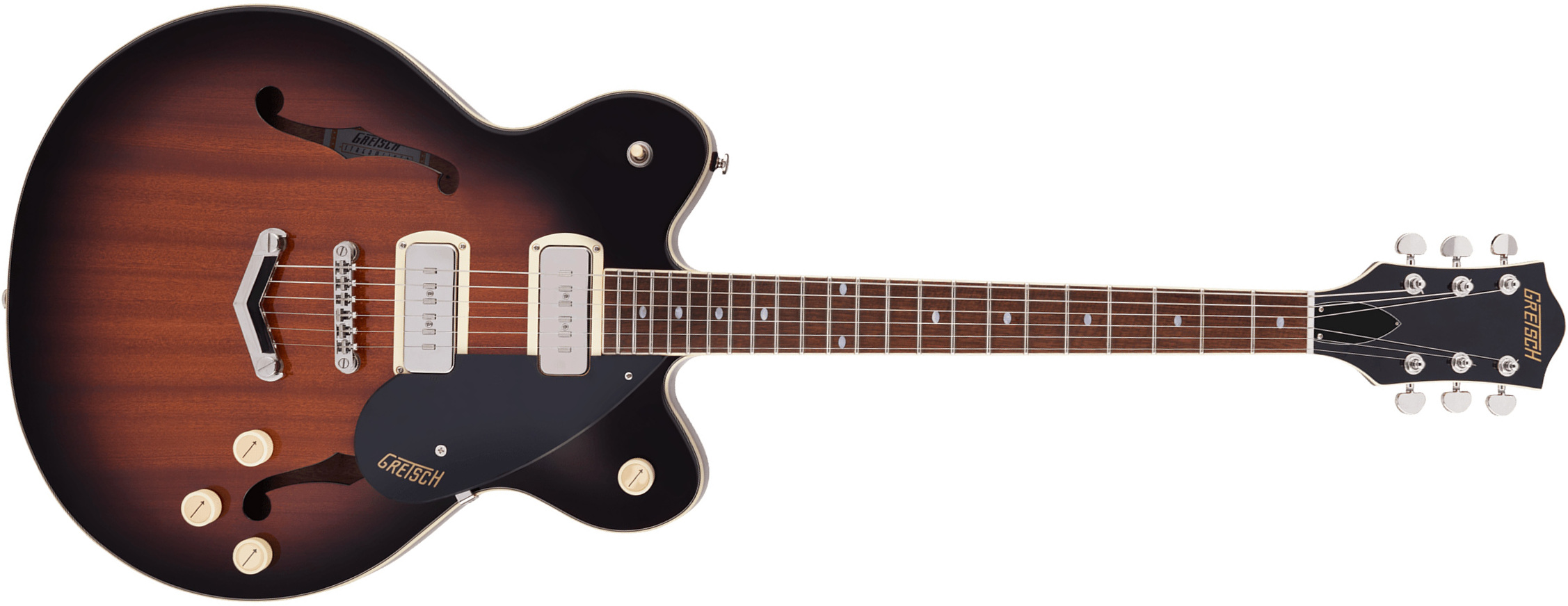 Gretsch G2622-p90 Streamliner Center Block Dc V-stoptail Ss Trem Lau - Havana Burst - Semi hollow elektriche gitaar - Main picture