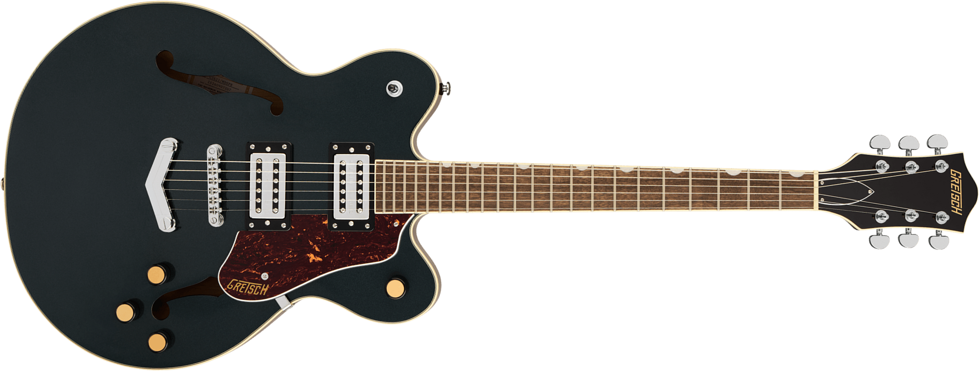 Gretsch G2622 V-stoptail Dc Streamliner Center Block 2h Ht Lau - Midnight Sapphire - Semi hollow elektriche gitaar - Main picture