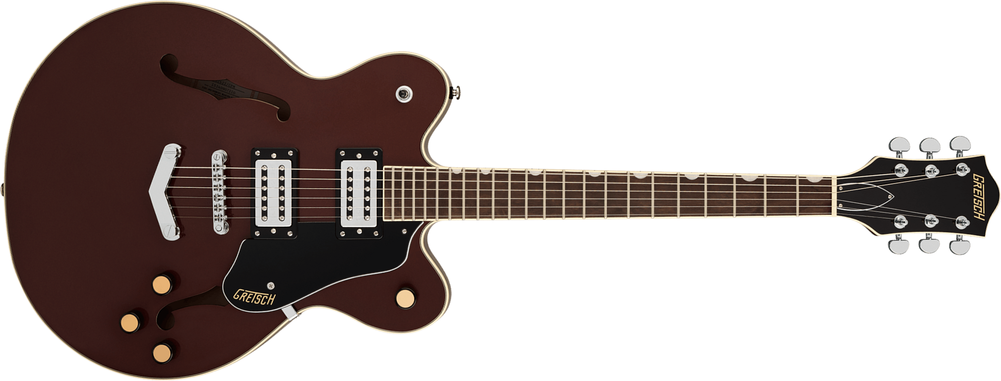 Gretsch G2622 V-stoptail Streamliner Center Block Dc 2h Ht Lau - Copper Metallic - Semi hollow elektriche gitaar - Main picture