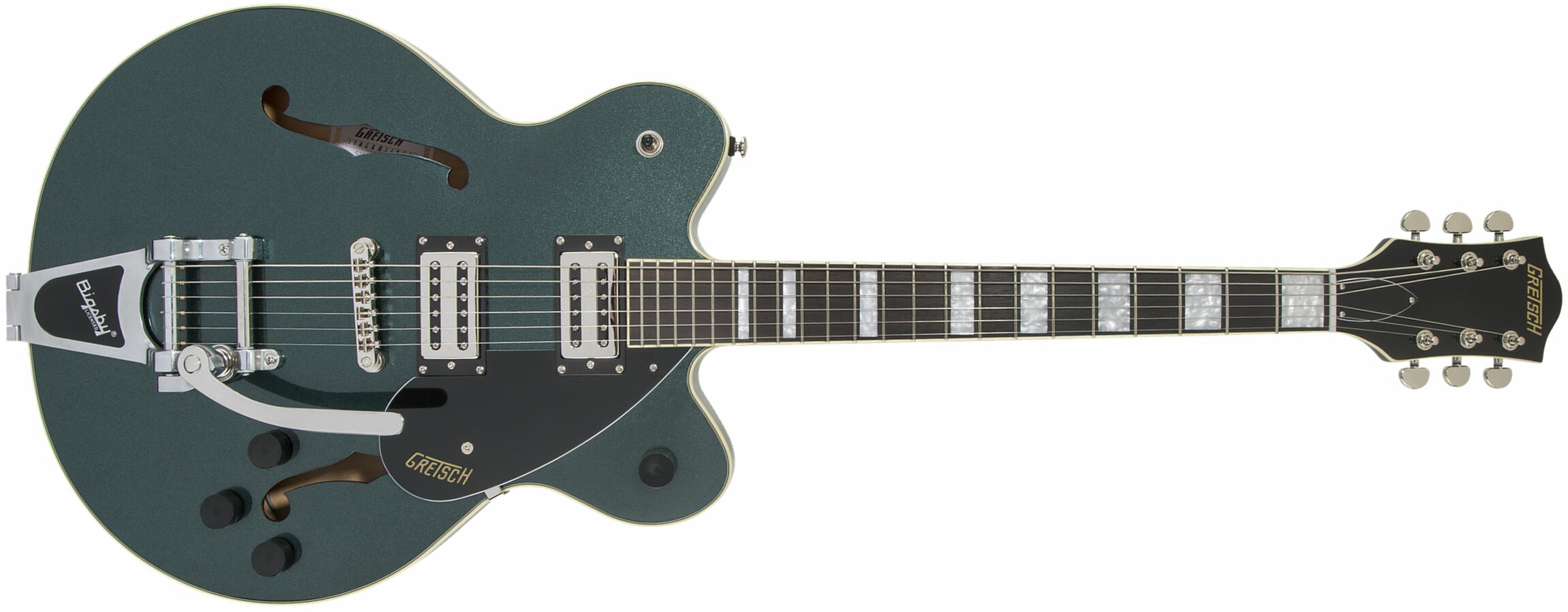 Gretsch G2622t Streamliner Center Block Bigsby Hh Trem Lau - Gunmetal - Semi hollow elektriche gitaar - Main picture