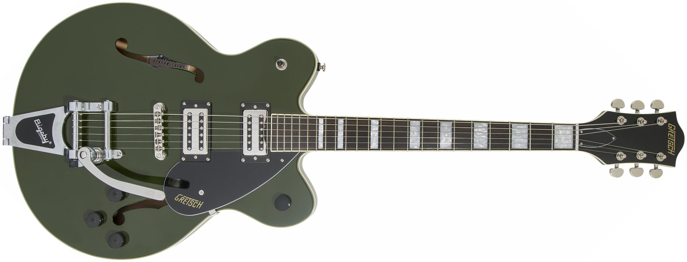 Gretsch G2622t Streamliner Center Block Dc Bigsby Hh Trem Lau - Stirling Green - Semi hollow elektriche gitaar - Main picture