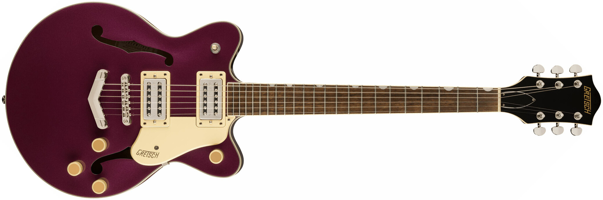 Gretsch G2655 Streamliner Center Block Jr Dc V-stoptail 2h Ht Lau - Burnt Orchid - Semi hollow elektriche gitaar - Main picture