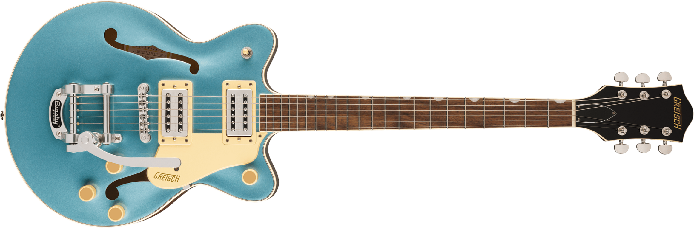 Gretsch G2655t Center Block Jr Dc Bigsby Streamliner 2h Trem Lau - Arctic Blue - Guitarra eléctrica de doble corte. - Main picture