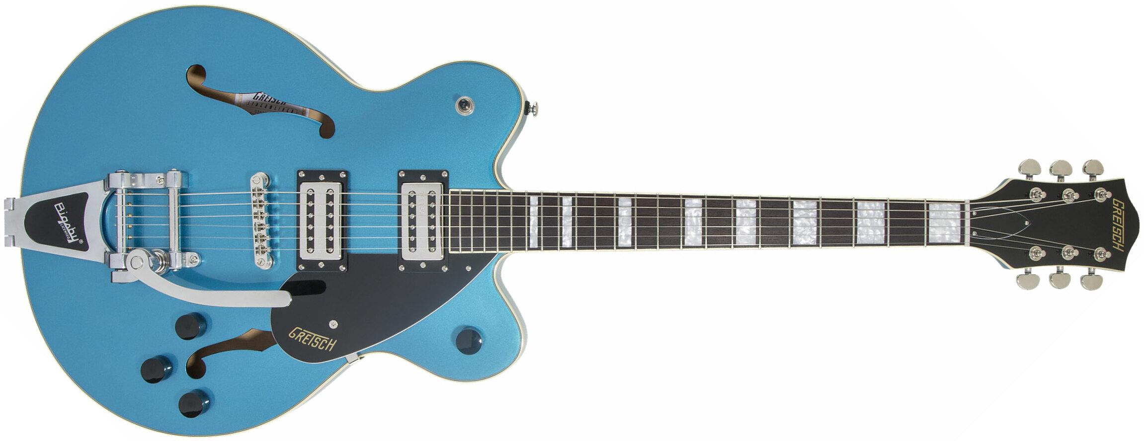 Gretsch G2655t Streamliner Center Block Jr Bigsby Hh Trem Lau - Riviera Blue - Semi hollow elektriche gitaar - Main picture