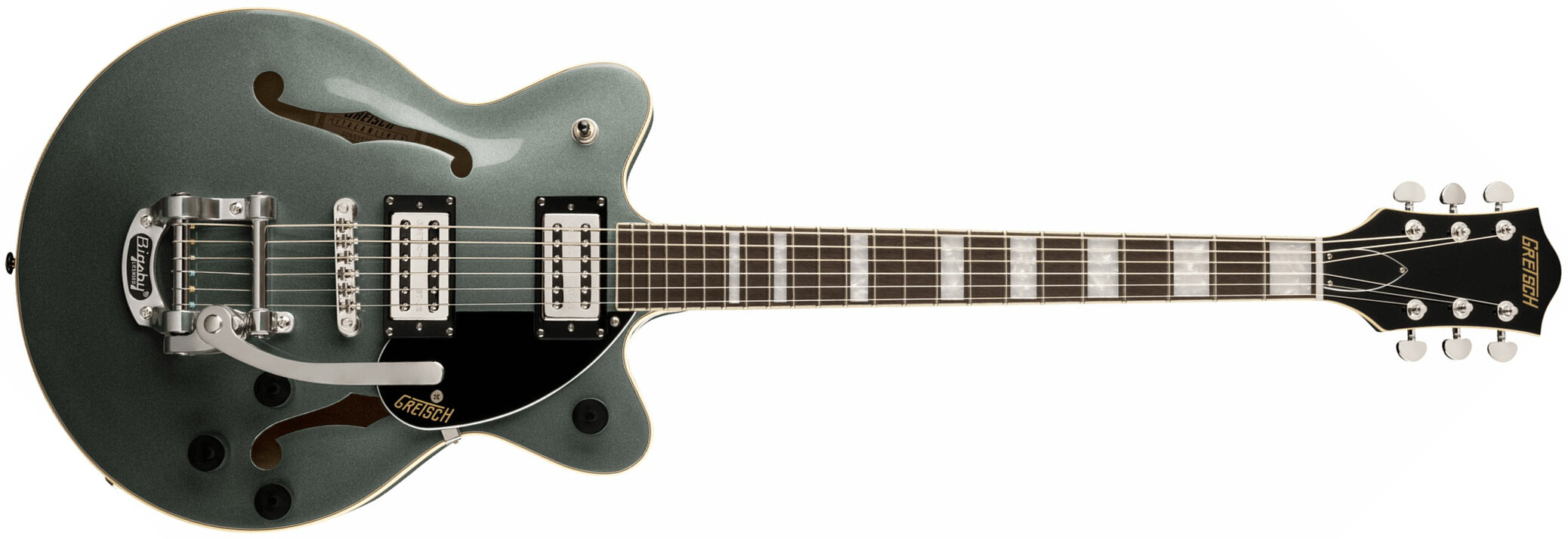 Gretsch G2655t Streamliner Center Block Jr Dc Bigsby Hh Trem Lau - Stirling Green - Guitarra eléctrica de doble corte. - Main picture