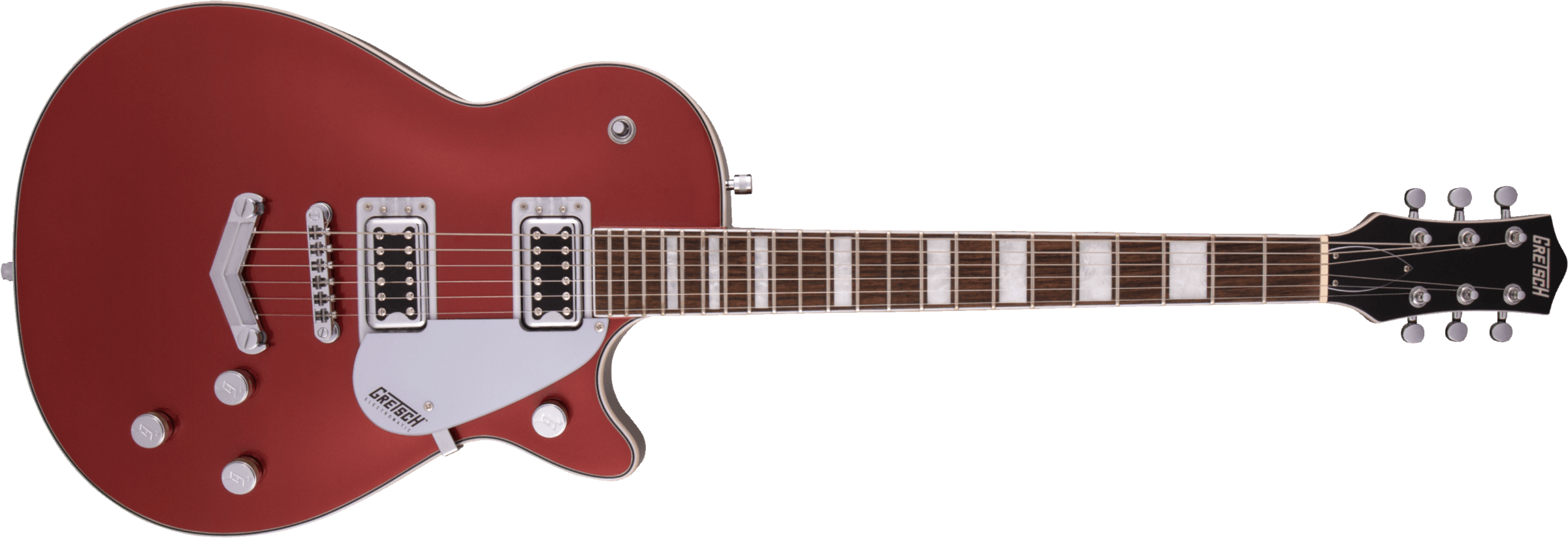 Gretsch G5220 Electromatic Jet Bt V-stoptail Hh Ht Lau - Firestick Red - Enkel gesneden elektrische gitaar - Main picture