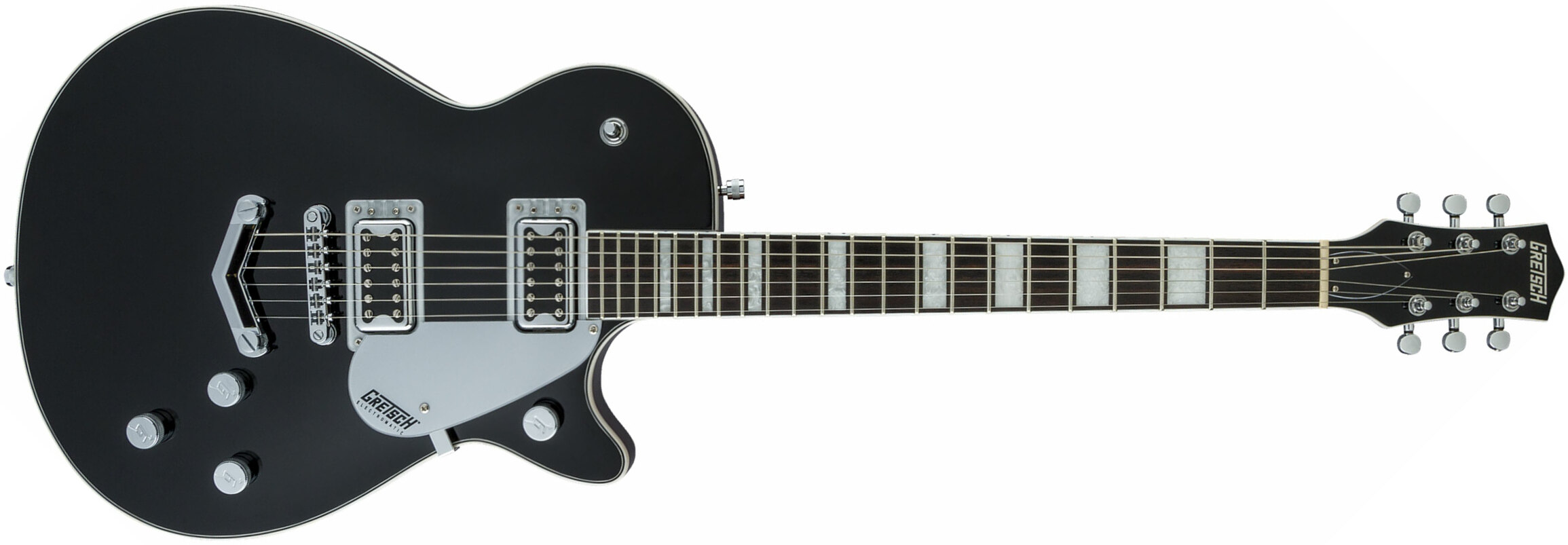 Gretsch G5220 Electromatic Jet Bt V-stoptail Hh Ht Wal - Black - Enkel gesneden elektrische gitaar - Main picture
