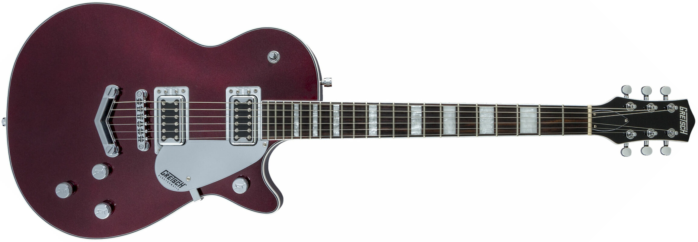 Gretsch G5220 Electromatic Jet Bt V-stoptail Hh Ht Wal - Dark Cherry Metallic - Enkel gesneden elektrische gitaar - Main picture