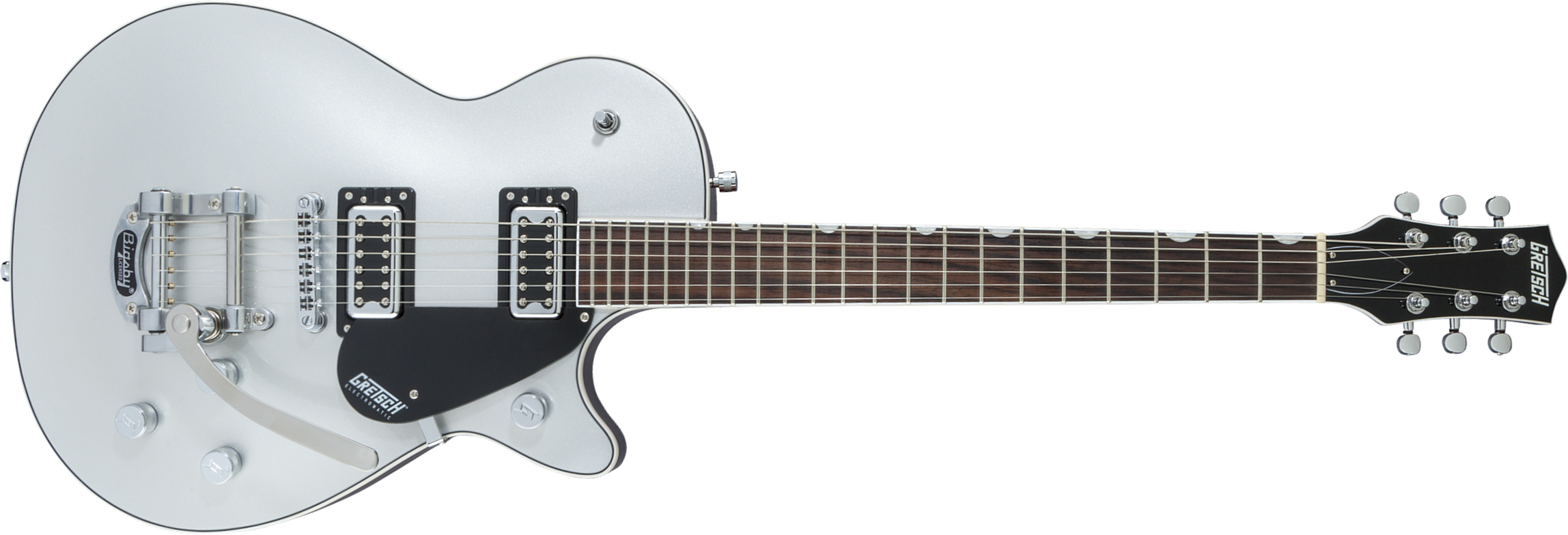 Gretsch G5230t Electromatic Jet Ft Single-cut Bigsby Hh Trem Wal - Airline Silver - Enkel gesneden elektrische gitaar - Main picture