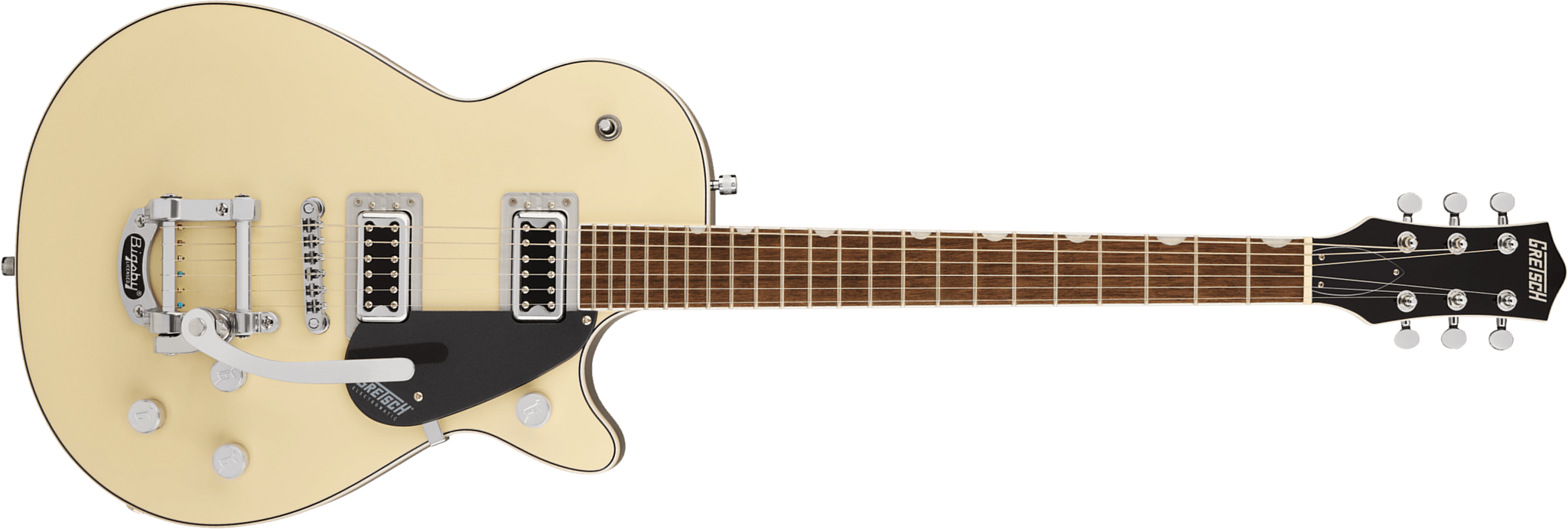 Gretsch G5230t Jet Ft Bigsby Electromatic 2hh Trem Lau - Two-tone Vintage White / London Grey - Single cut gitaar - Main picture