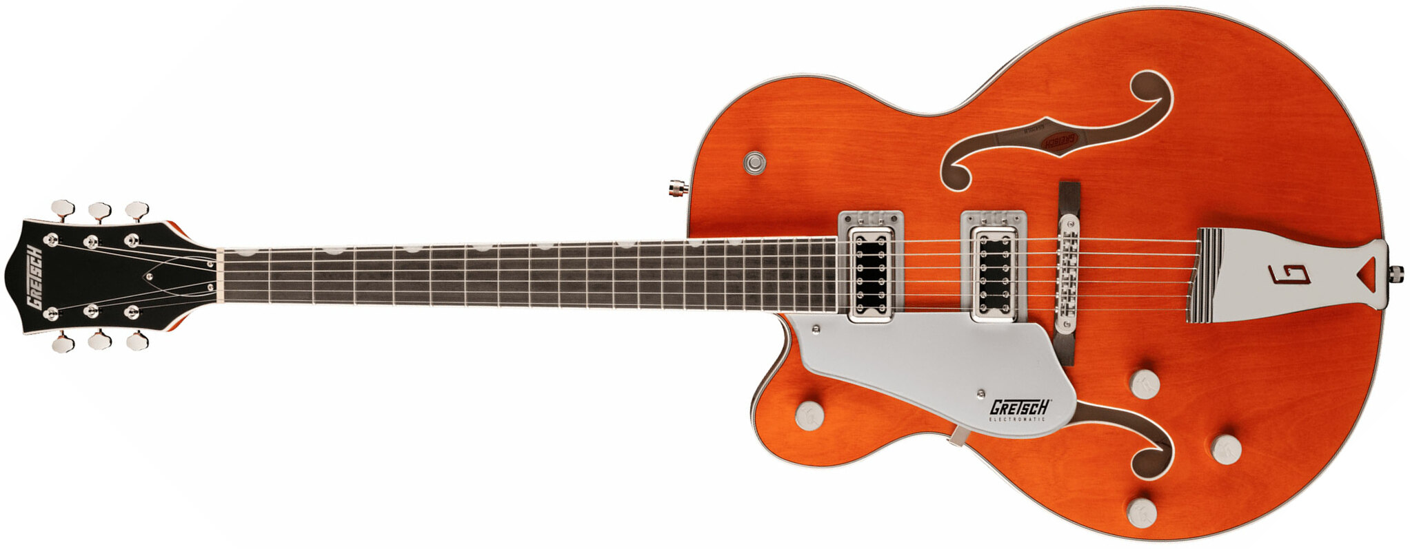 Gretsch G5420lh Classic Electromatic Hollow Body Gaucher Hh Ht Lau - Orange Stain - Linkshandige elektrische gitaar - Main picture