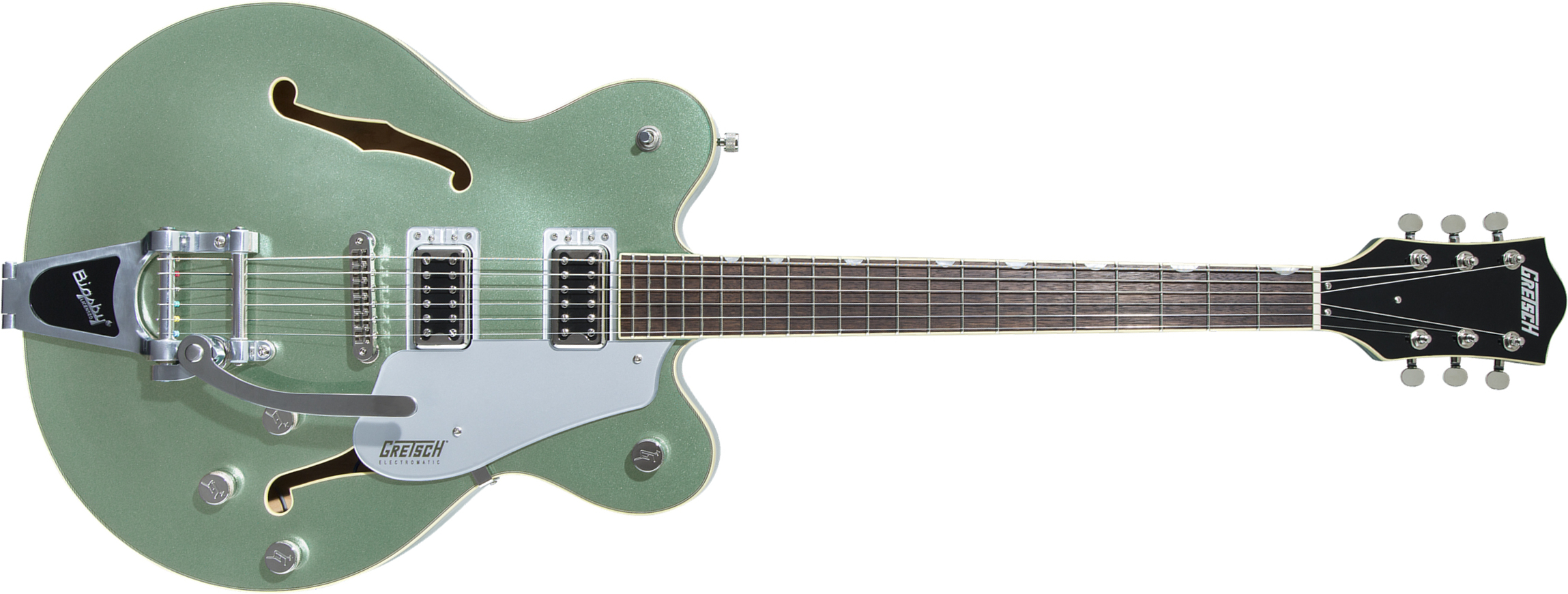 Gretsch G5622t Center Bloc Double Cut Bigsby Electromatic 2019 Hh Lau - Aspen Green - Semi hollow elektriche gitaar - Main picture