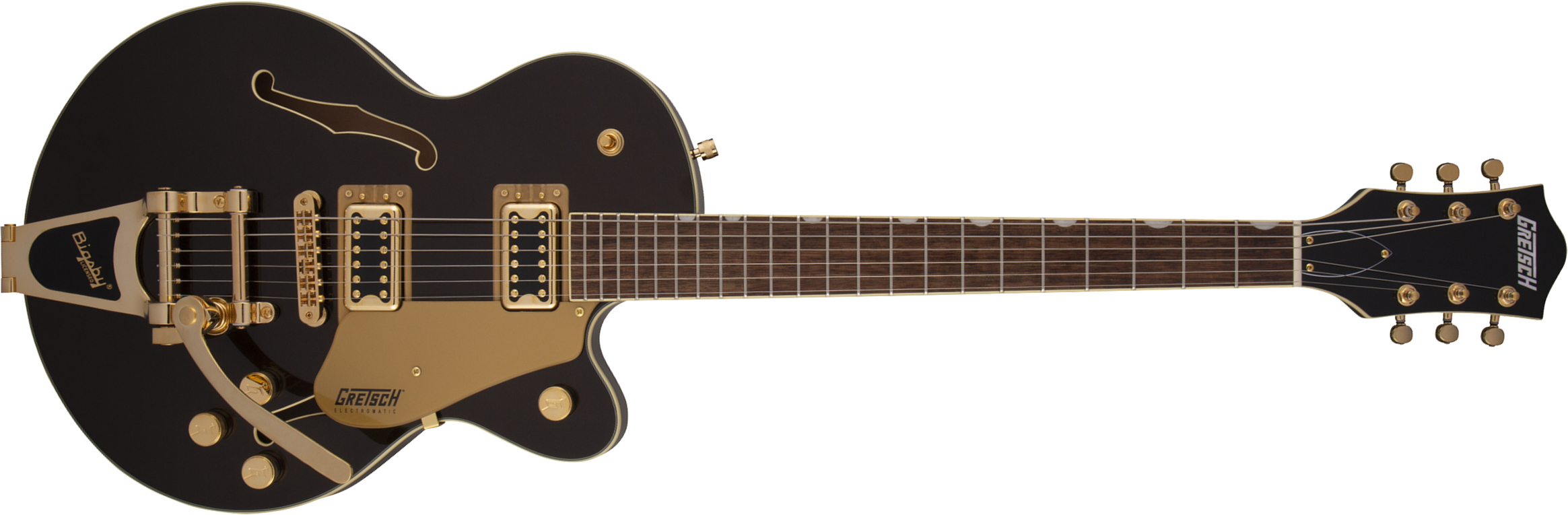 Gretsch G5655tg Electromatic Center Block Jr. Bigsby 2h Trem Lau - Black Gold - Semi hollow elektriche gitaar - Main picture