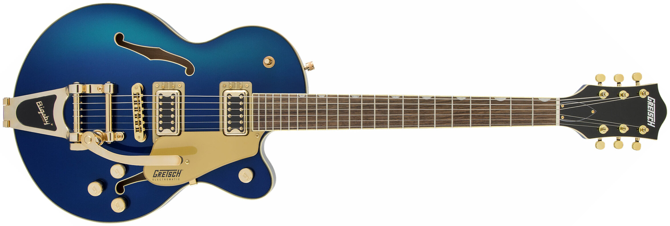 Gretsch G5655tg Electromatic Center Block Jr. Hh Bigsby Lau - Azure Metallic - Semi hollow elektriche gitaar - Main picture