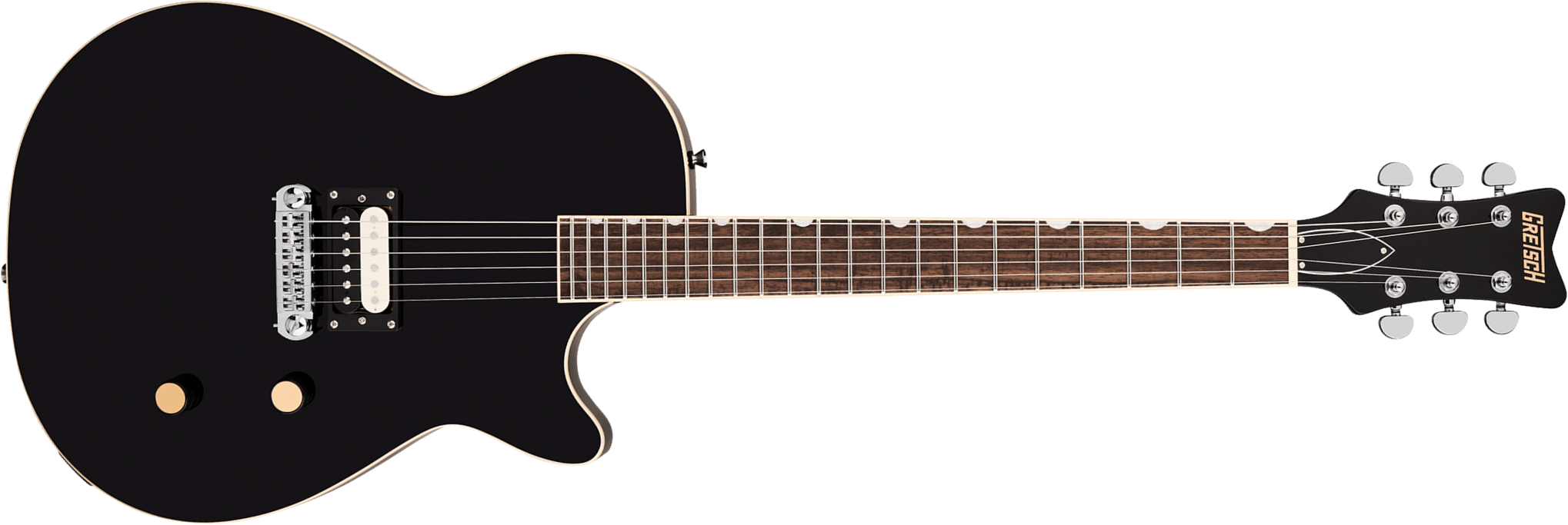 Gretsch Jet 1 Pickup Streamliner 1h Ht Lau - Jet Black - Single cut gitaar - Main picture