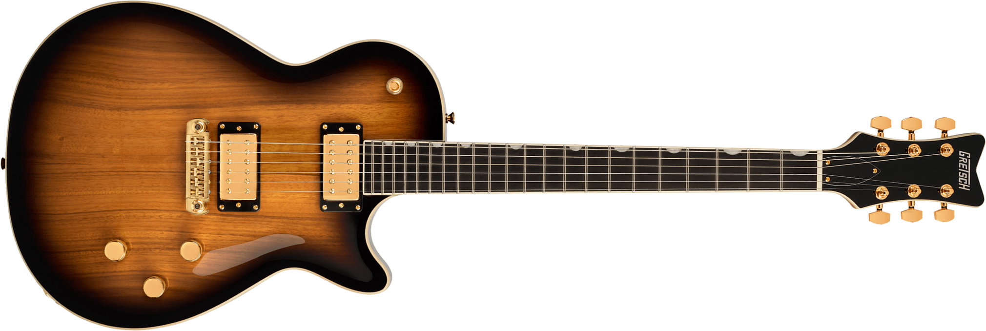 Gretsch Jet Black Limba Electromatic Ltd Chi 2h Ht Eb - Sunburst - Single cut gitaar - Main picture
