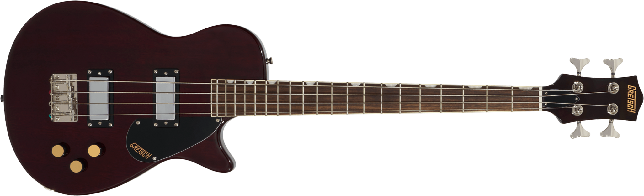 Gretsch Jet Club Bass Single-cut Streamliner Shsc Lau - Walnut Stain - Solid body elektrische bas - Main picture