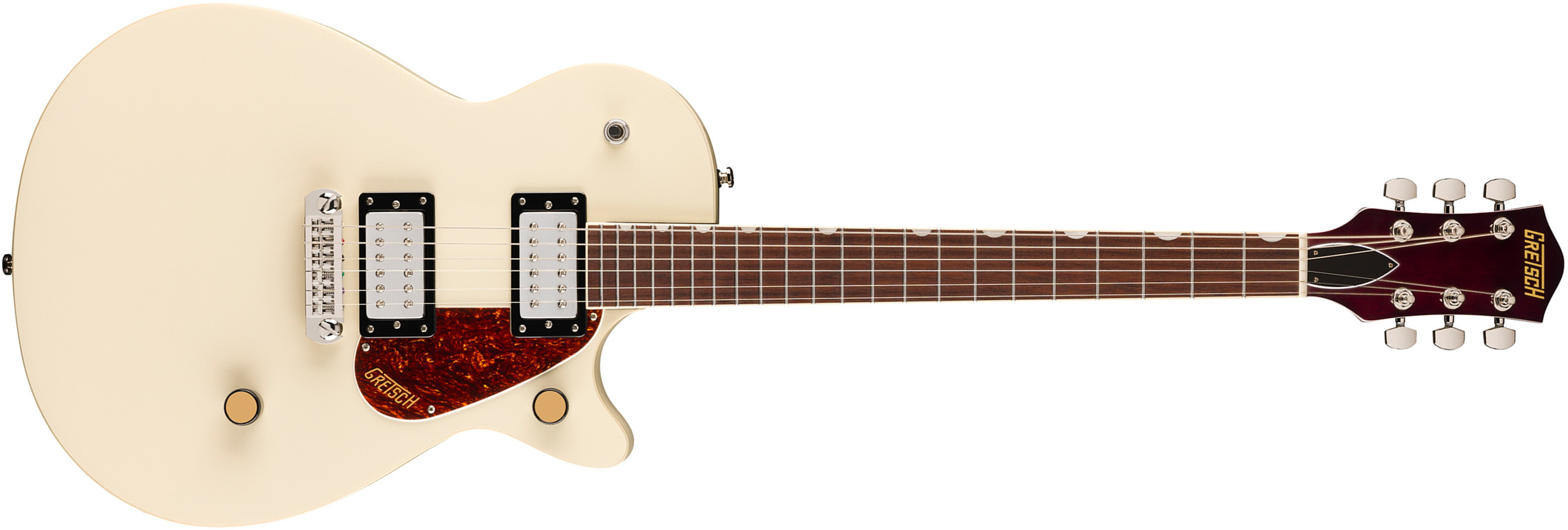 Gretsch Jet Club Sc Wraparound Streamliner 2h Ht Lau - Vintage White - Enkel gesneden elektrische gitaar - Main picture